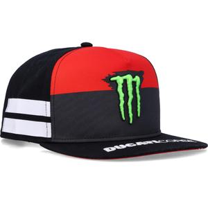 Gorra Ducati Monster White Stripes negra, roja y blanca