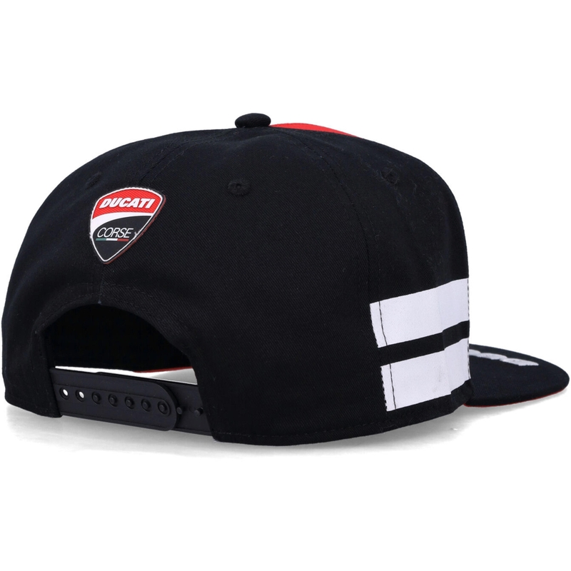 Gorra Ducati Monster White Stripes negra, roja y blanca
