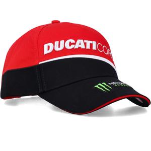 Gorra Ducati Corse Monster Diagonal negra y roja