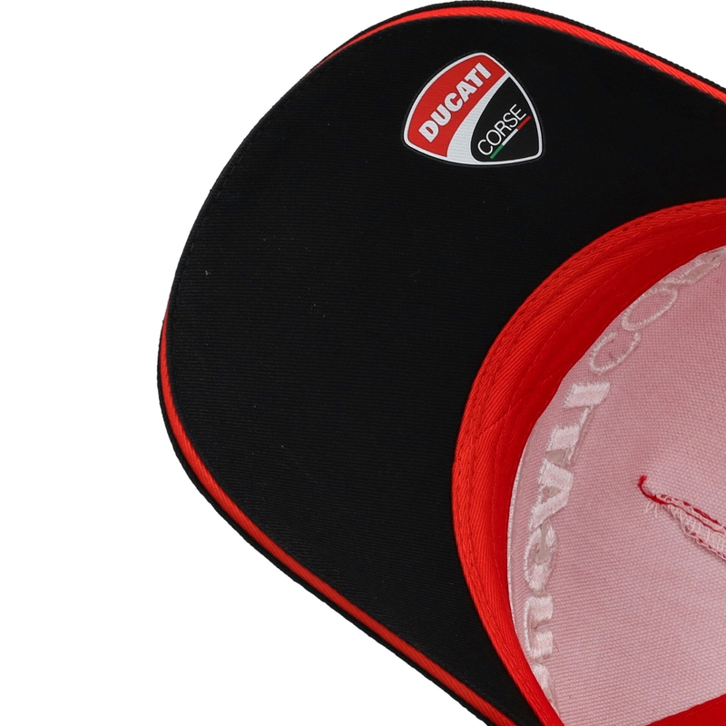 Gorra Ducati Corse Monster Diagonal negra y roja
