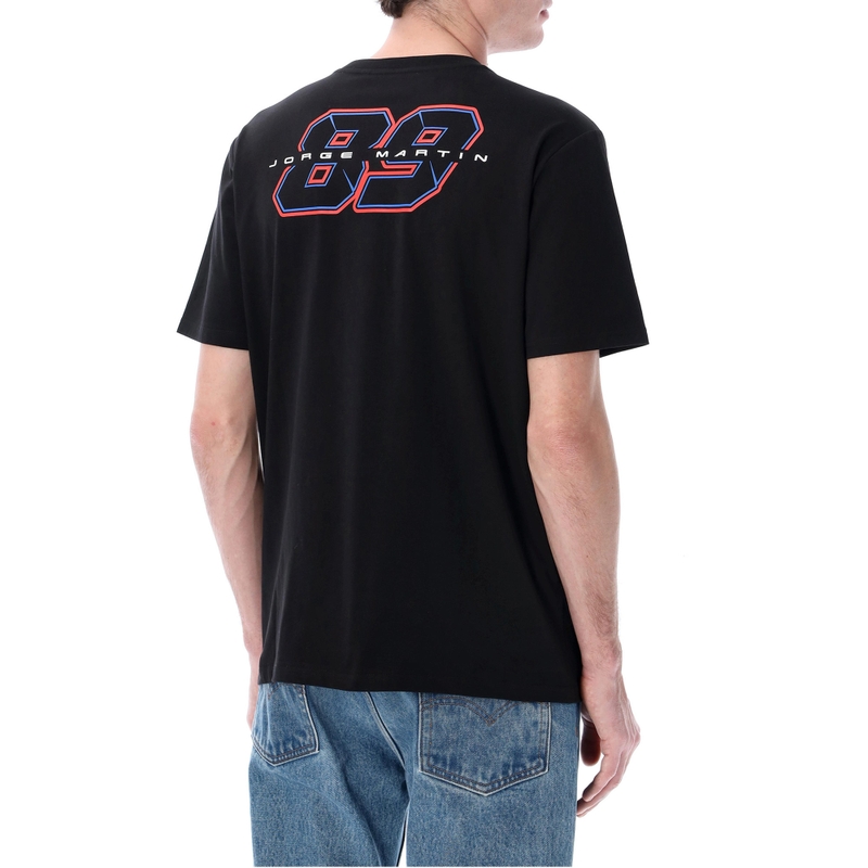 Camiseta fotográfica de moto Jorge Martín 89 negra