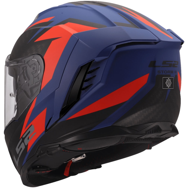 Casco integral de motocicleta LS2 FF818 Storm III Dynamo azul-rojo