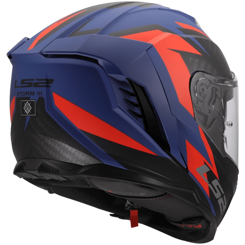 Casco integral de motocicleta LS2 FF818 Storm III Dynamo azul-rojo
