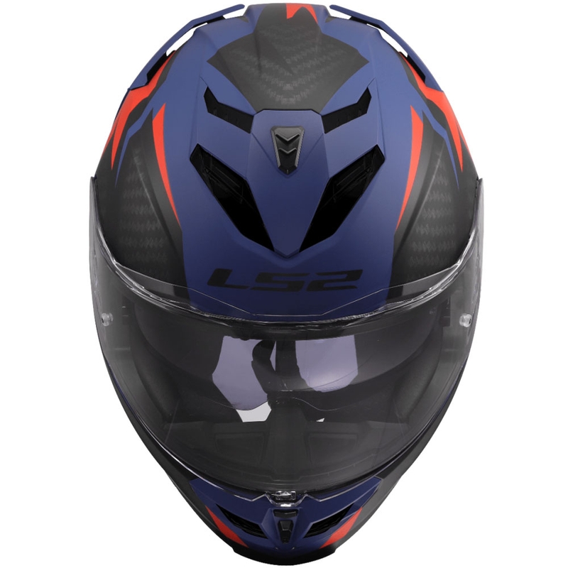 Casco integral de motocicleta LS2 FF818 Storm III Dynamo azul-rojo