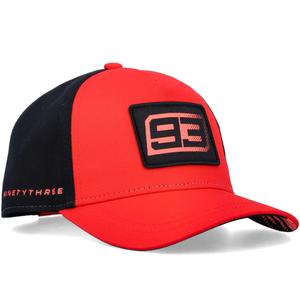 Gorra infantil con parche Ducati Marc Marquez Baseball 93 en negro y rojo