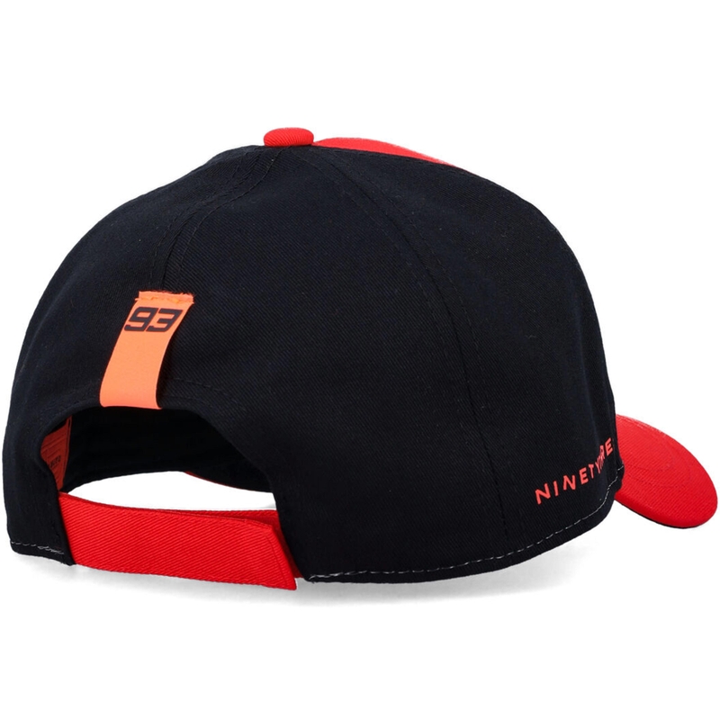 Gorra infantil con parche Ducati Marc Marquez Baseball 93 en negro y rojo