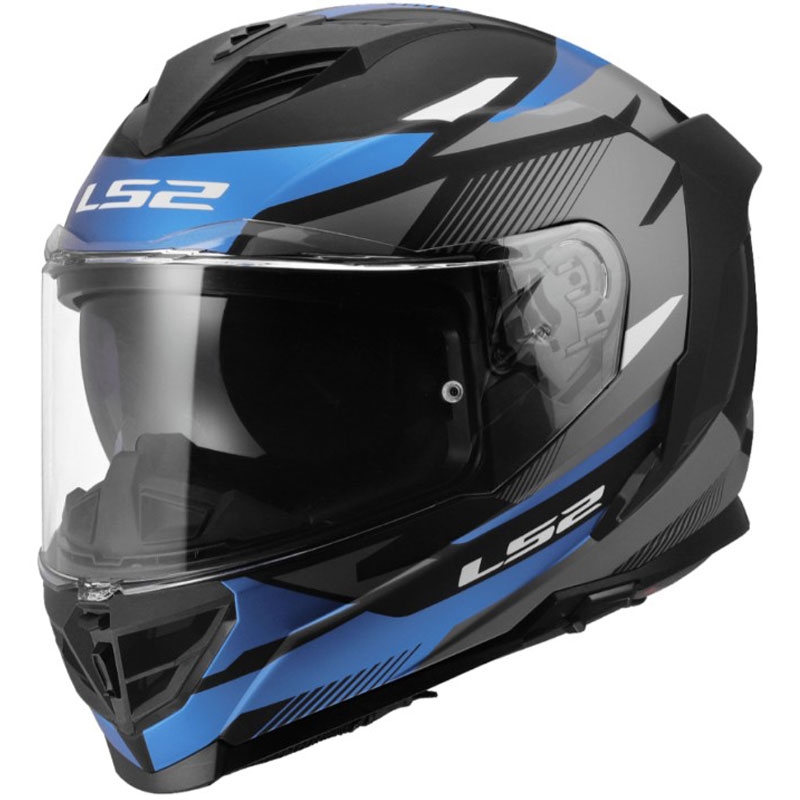 Casco integral de motocicleta LS2 FF818 Storm III Komai negro-azul