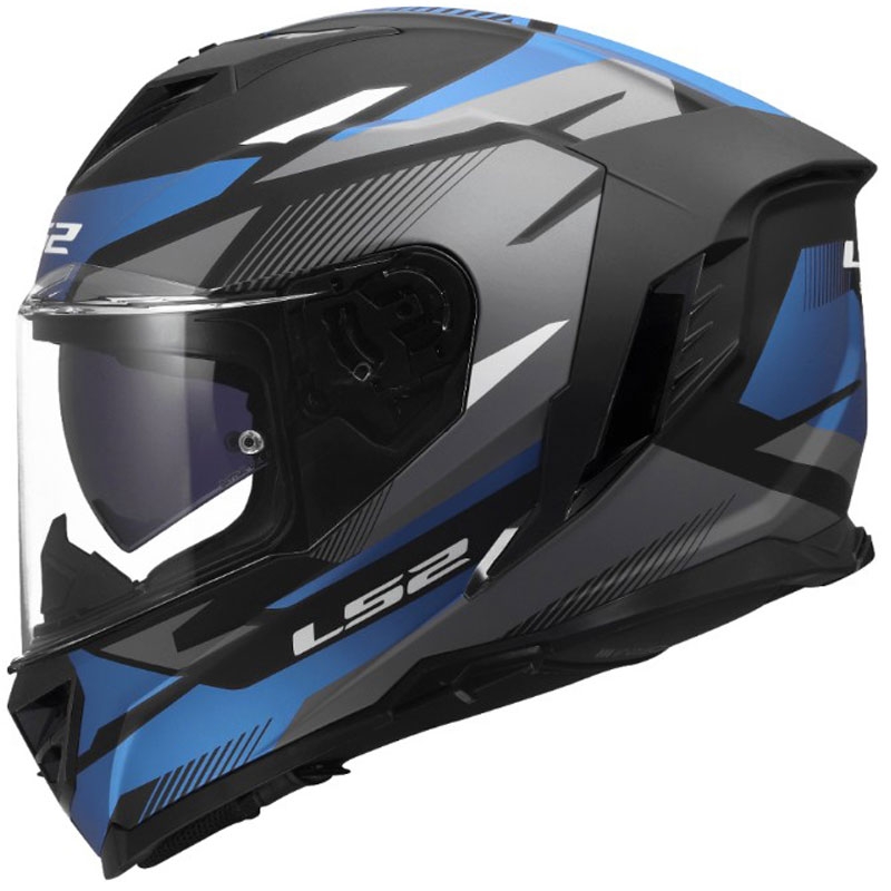 Casco integral de motocicleta LS2 FF818 Storm III Komai negro-azul