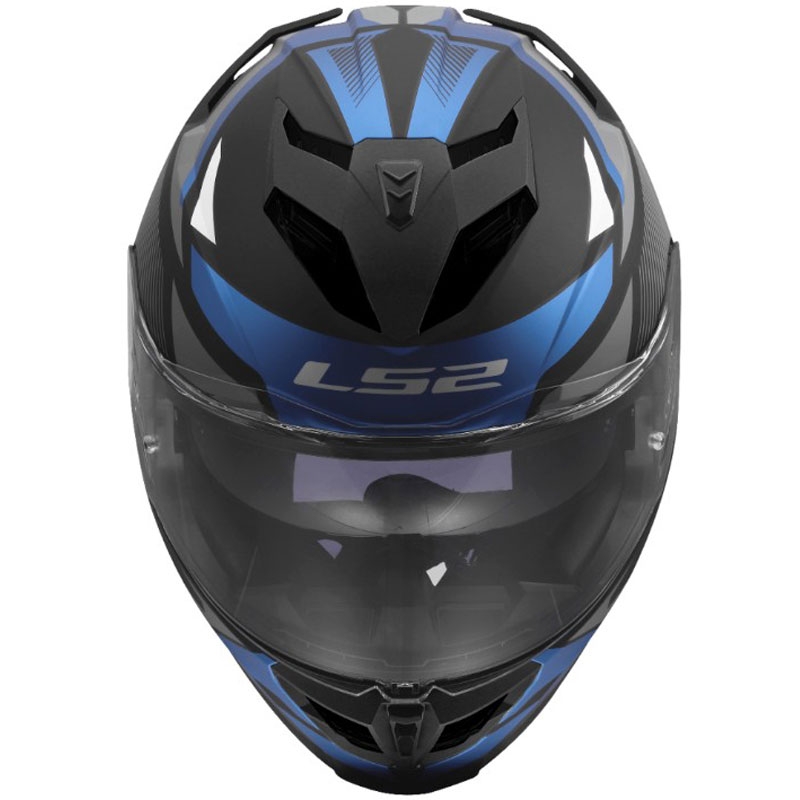 Casco integral de motocicleta LS2 FF818 Storm III Komai negro-azul