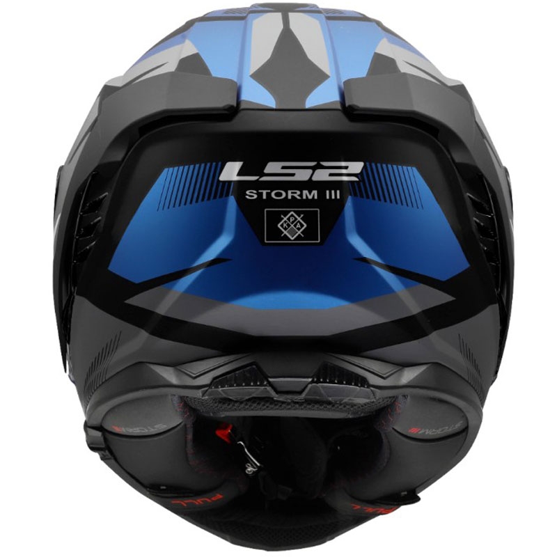 Casco integral de motocicleta LS2 FF818 Storm III Komai negro-azul