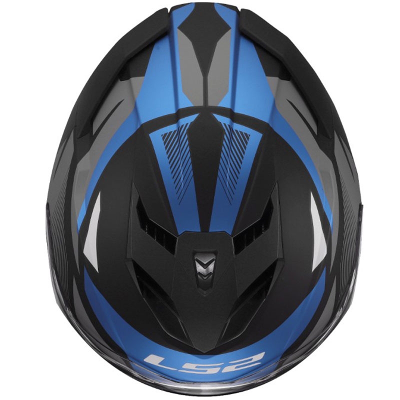 Casco integral de motocicleta LS2 FF818 Storm III Komai negro-azul