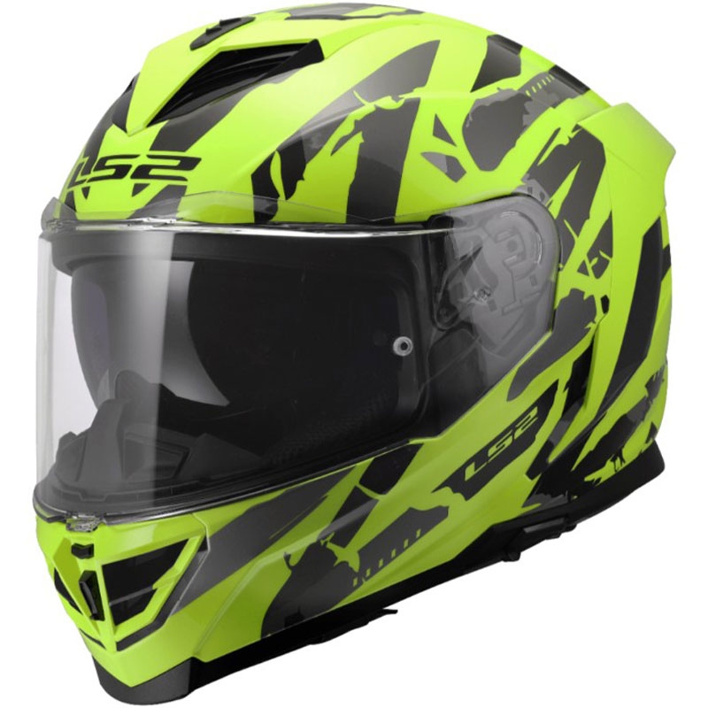 Casco integral de motocicleta LS2 FF818 Storm III Kaos amarillo