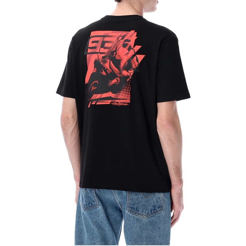Camiseta Ducati Marc Marquez Hombre 93 Look Back Negra