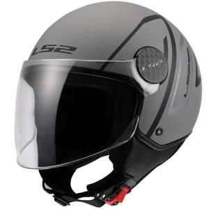 Casco de moto jet LS2 OF558 Sphere Lux II Minimum negro-gris
