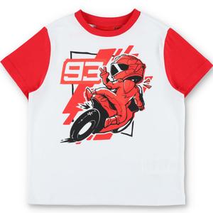 Camiseta infantil con gráfico de moto Ducati Marc Márquez blanca