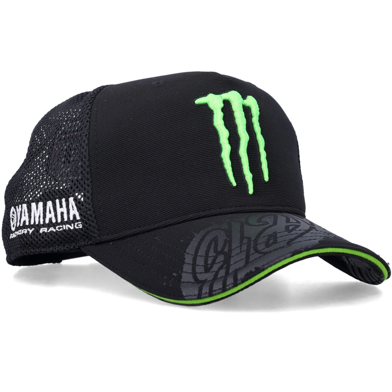 Gorra negra del patrocinador Yamaha Monster Fabio Quartararo