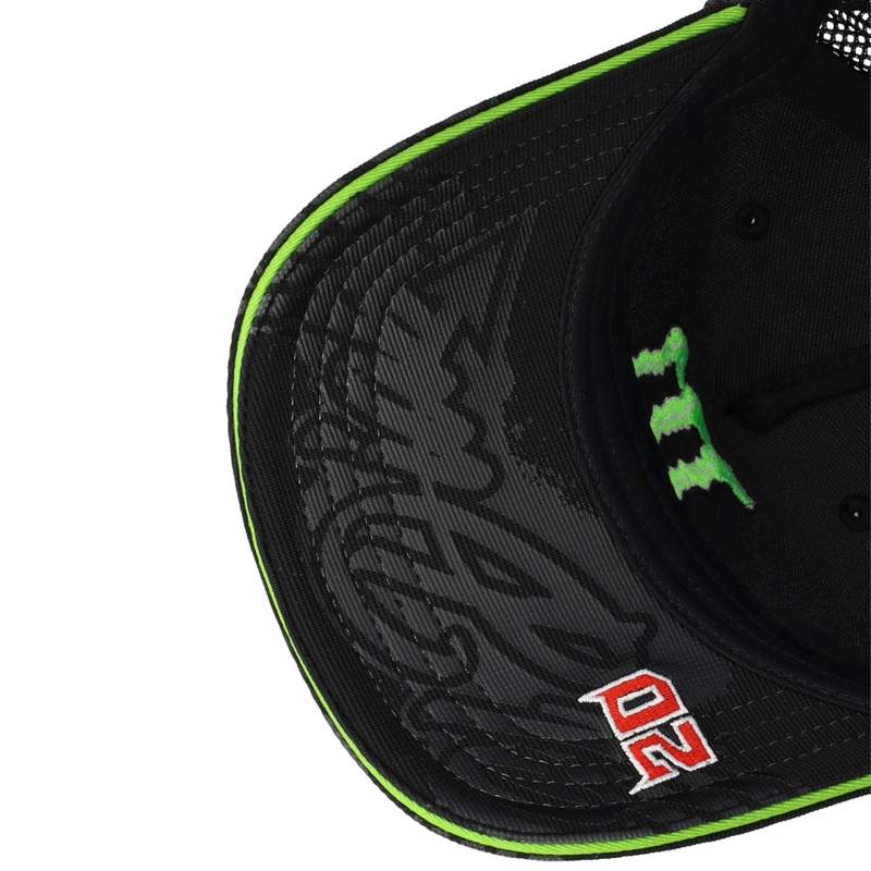 Gorra negra del patrocinador Yamaha Monster Fabio Quartararo