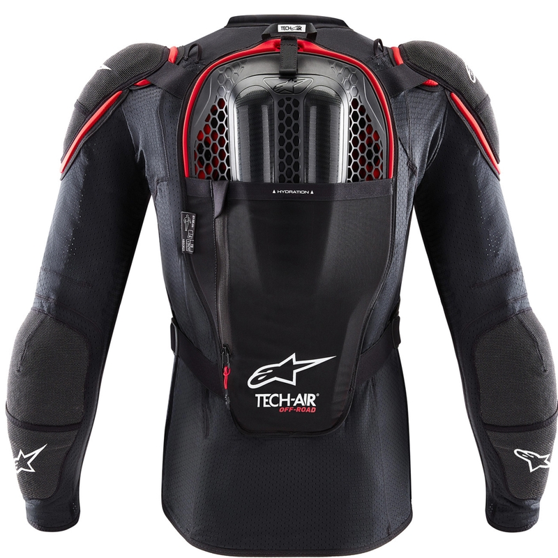 Chaleco airbag para moto Alpinestars TECH-AIR®OFF-ROAD negro-rojo