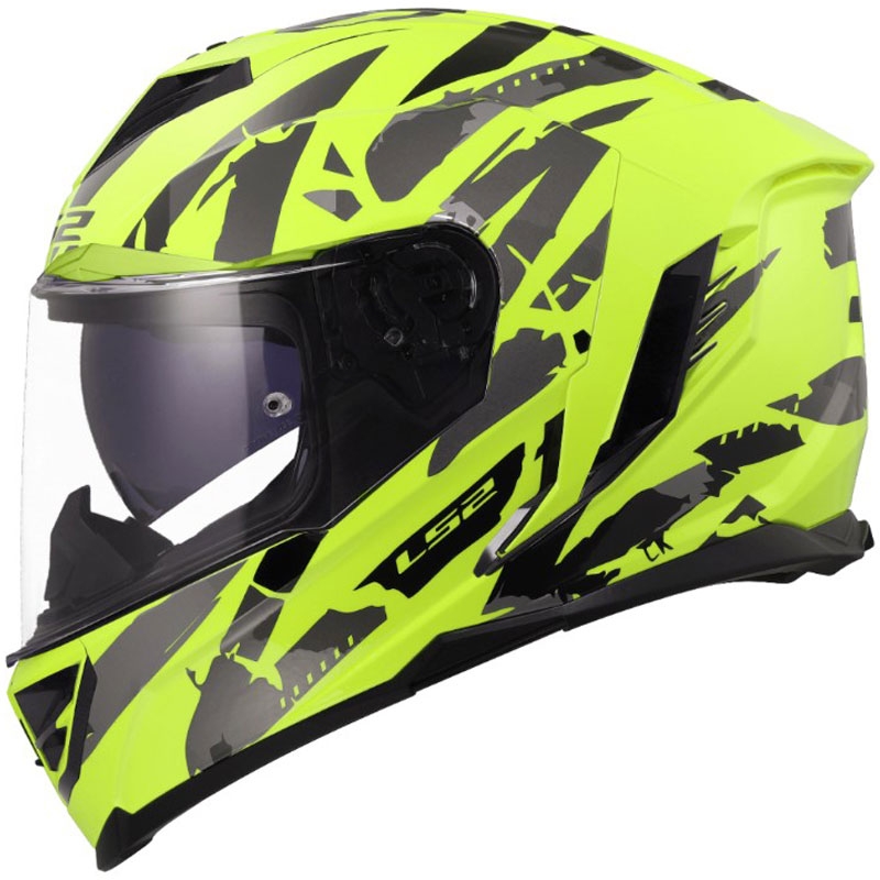 Casco integral de motocicleta LS2 FF818 Storm III Kaos amarillo