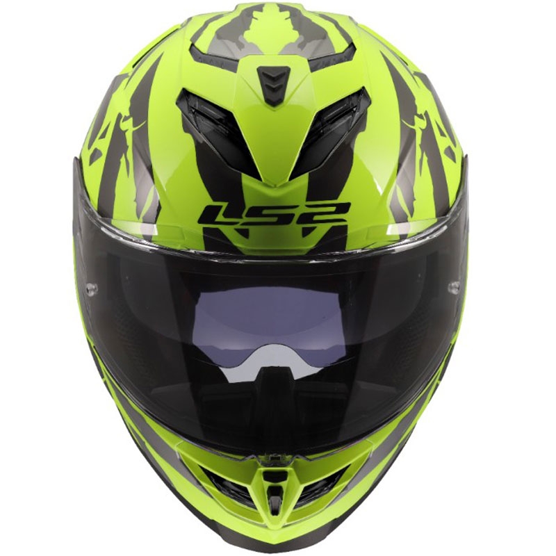 Casco integral de motocicleta LS2 FF818 Storm III Kaos amarillo