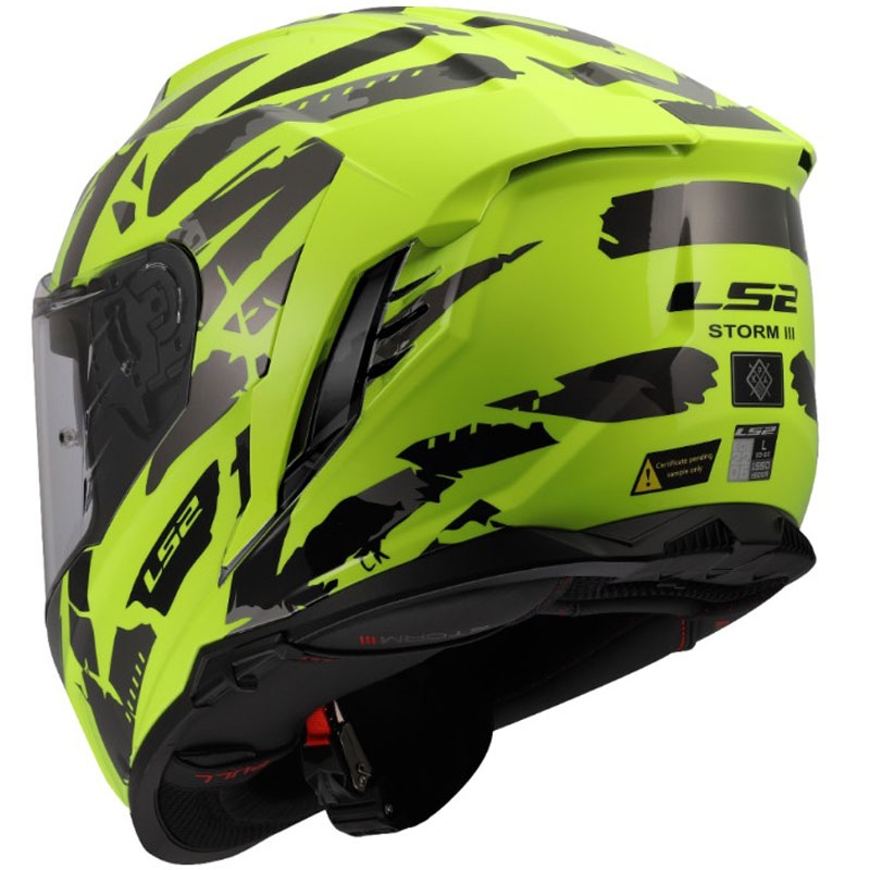 Casco integral de motocicleta LS2 FF818 Storm III Kaos amarillo