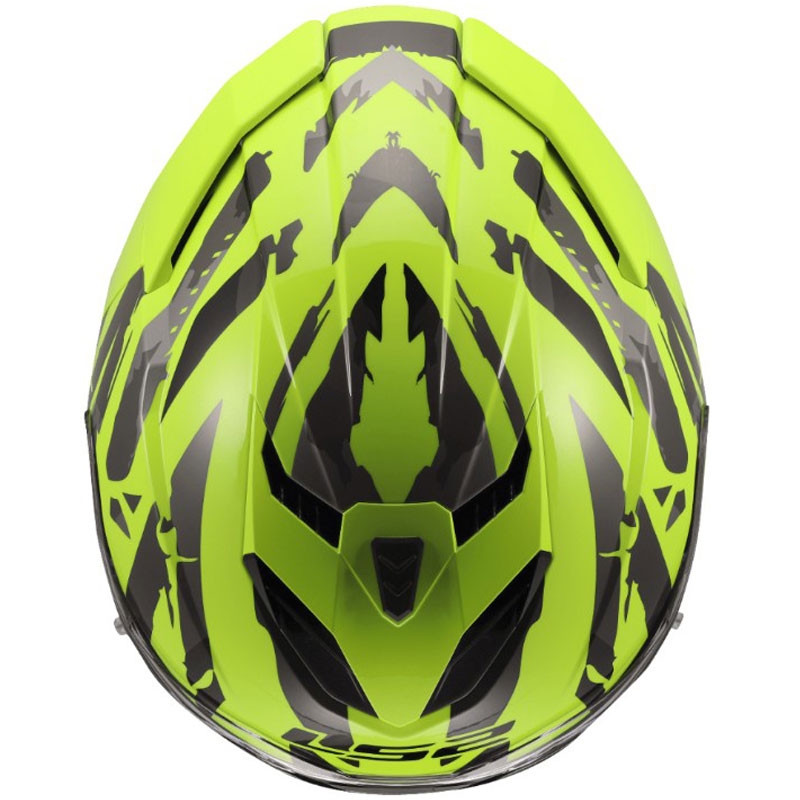 Casco integral de motocicleta LS2 FF818 Storm III Kaos amarillo