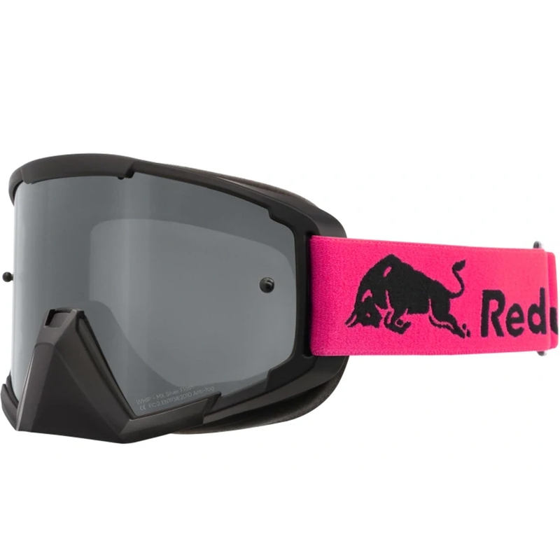 Gafas de motocross Red Bull Spect Whip negras con lente plateada