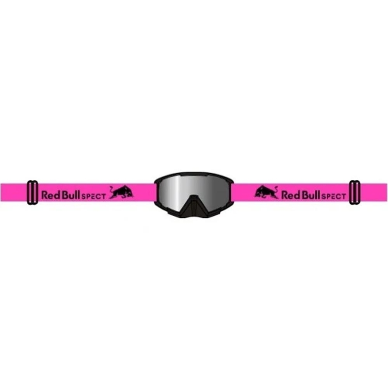 Gafas de motocross Red Bull Spect Whip negras con lente plateada