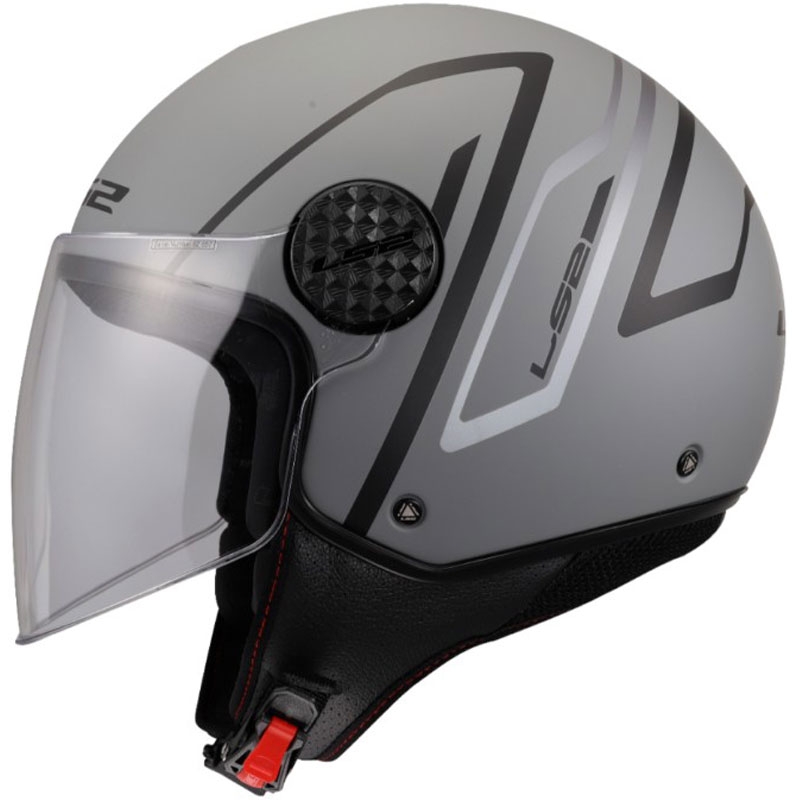 Casco de moto jet LS2 OF558 Sphere Lux II Minimum negro-gris