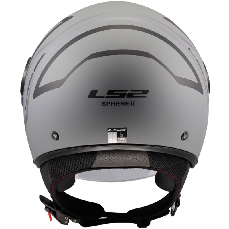 Casco de moto jet LS2 OF558 Sphere Lux II Minimum negro-gris