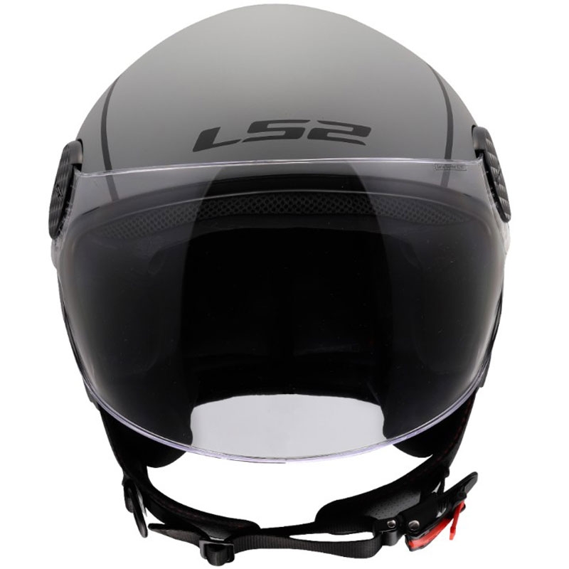 Casco de moto jet LS2 OF558 Sphere Lux II Minimum negro-gris