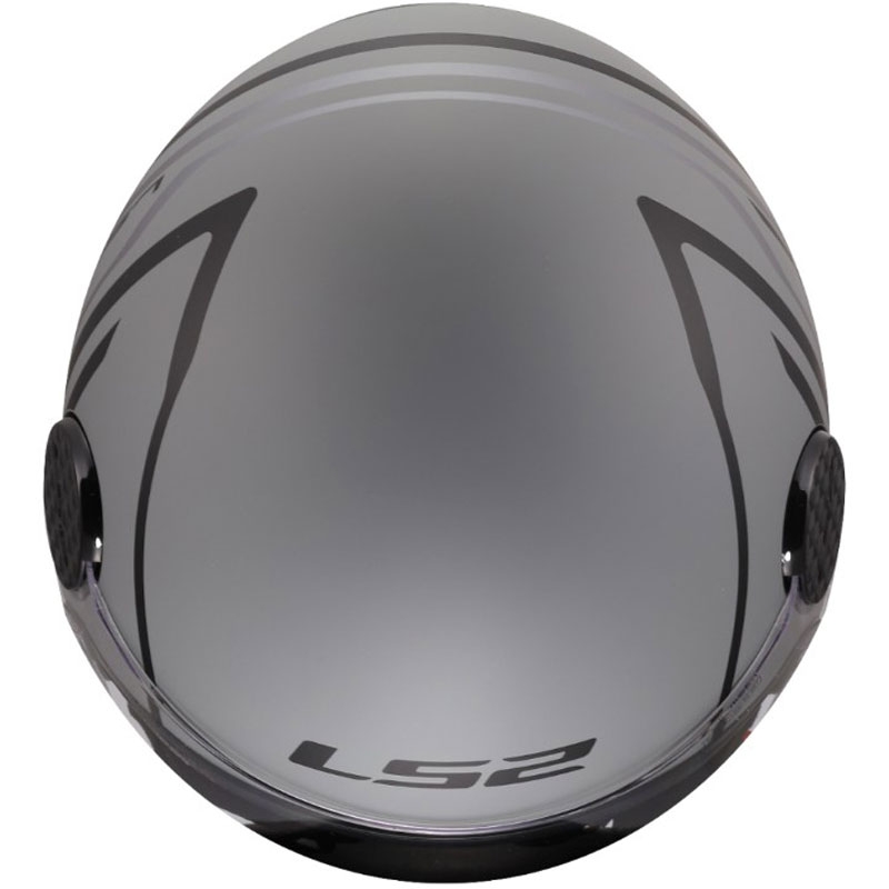 Casco de moto jet LS2 OF558 Sphere Lux II Minimum negro-gris