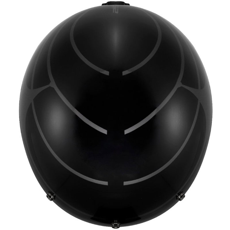 Casco de moto jet LS2 OF601 Bob II Cosmic negro-gris brillante
