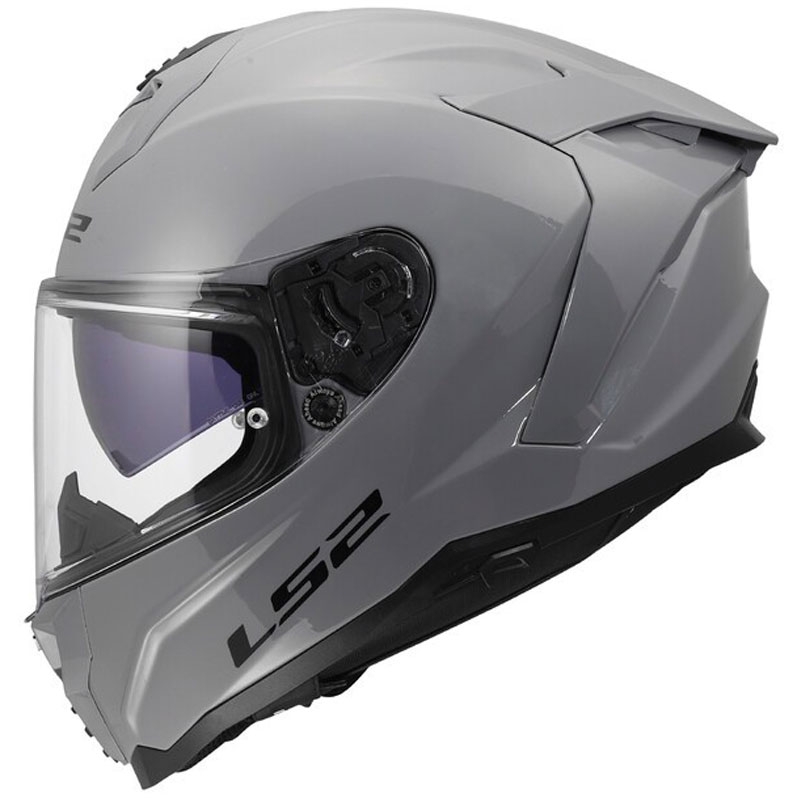Casco integral de motocicleta LS2 FF817 Challenger II Gris sólido brillante