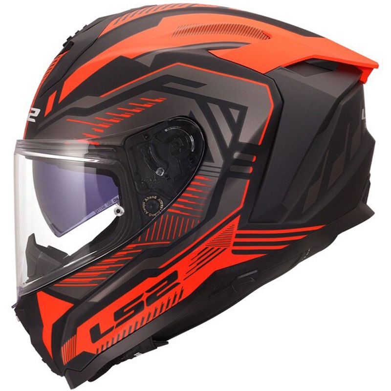 Casco integral de motocicleta LS2 FF817 Challenger II Dravix rojo mate
