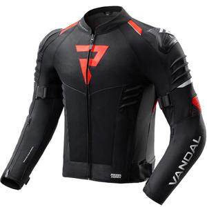 Chaqueta de moto Rebelhorn Vandal 2 Air negra y roja