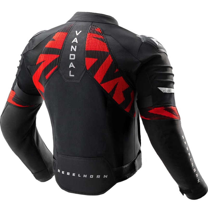 Chaqueta de moto Rebelhorn Vandal 2 Air negra y roja