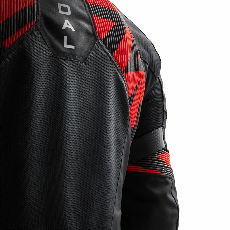 Chaqueta de moto Rebelhorn Vandal 2 Air negra y roja