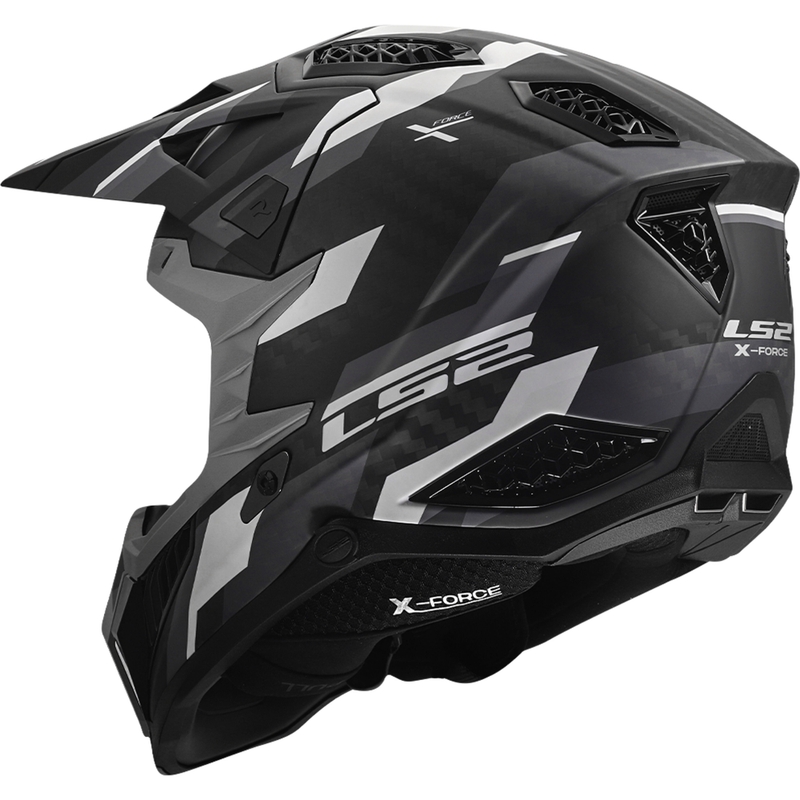 Casco de motocross LS2 MX703 X-Force Phantom negro mate-gris