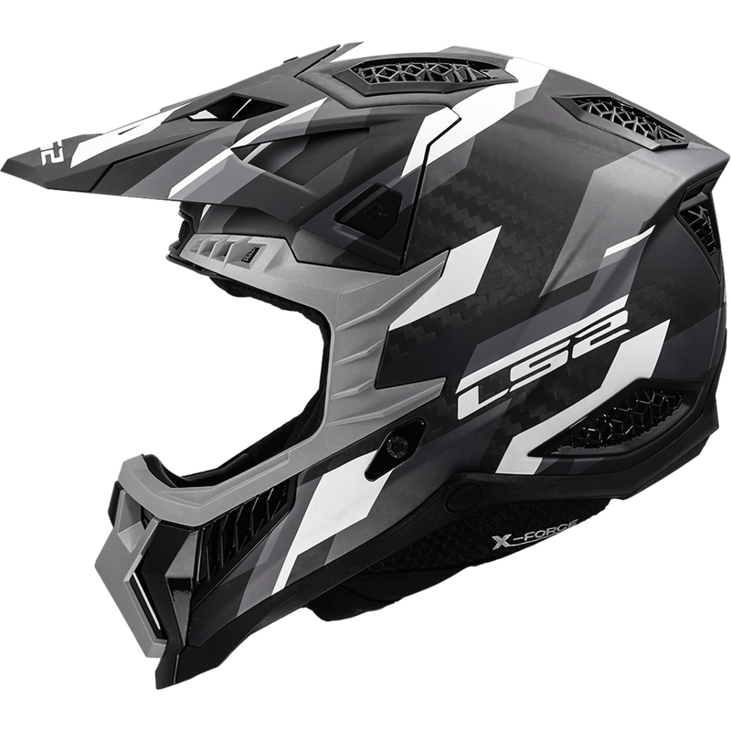 Casco de motocross LS2 MX703 X-Force Phantom negro mate-gris
