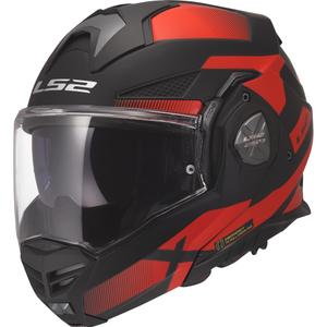 Casco de moto abatible LS2 FF901 Advant X Nova negro mate-rojo