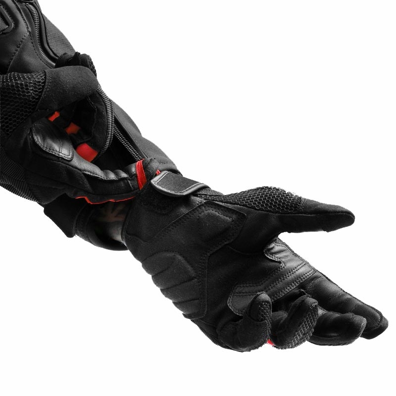 Guantes de moto para mujer Rebelhorn Core negro-rojo