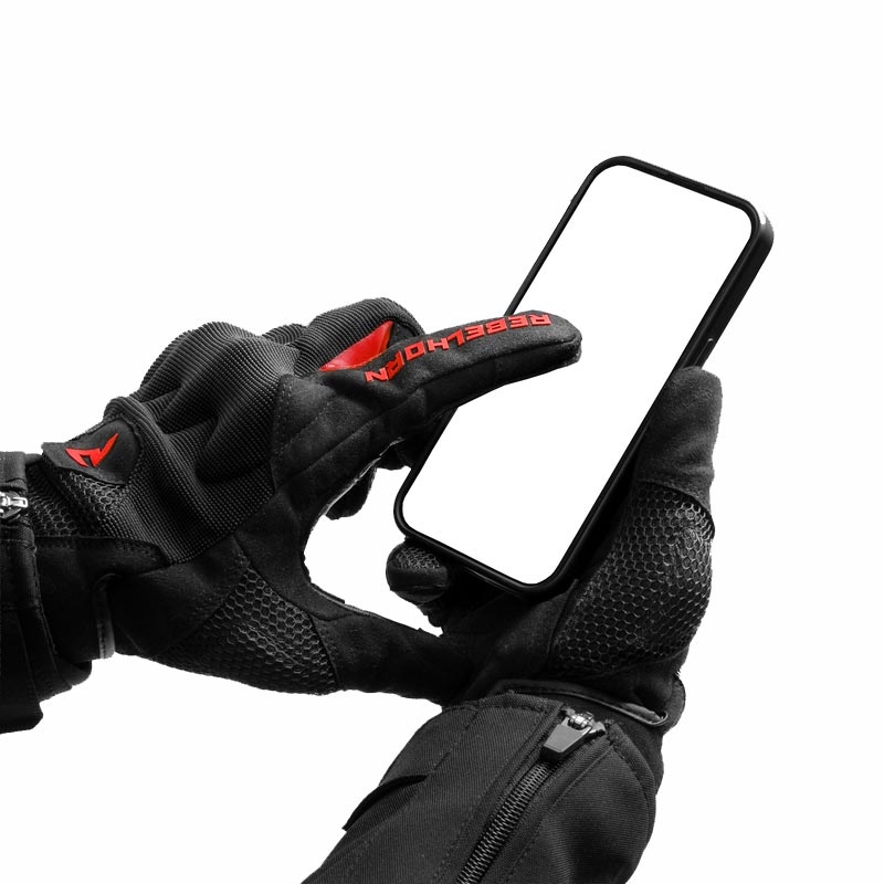 Guantes de moto para mujer Rebelhorn Core negro-rojo