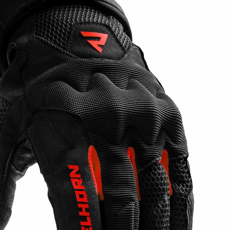 Guantes de moto para mujer Rebelhorn Core negro-rojo