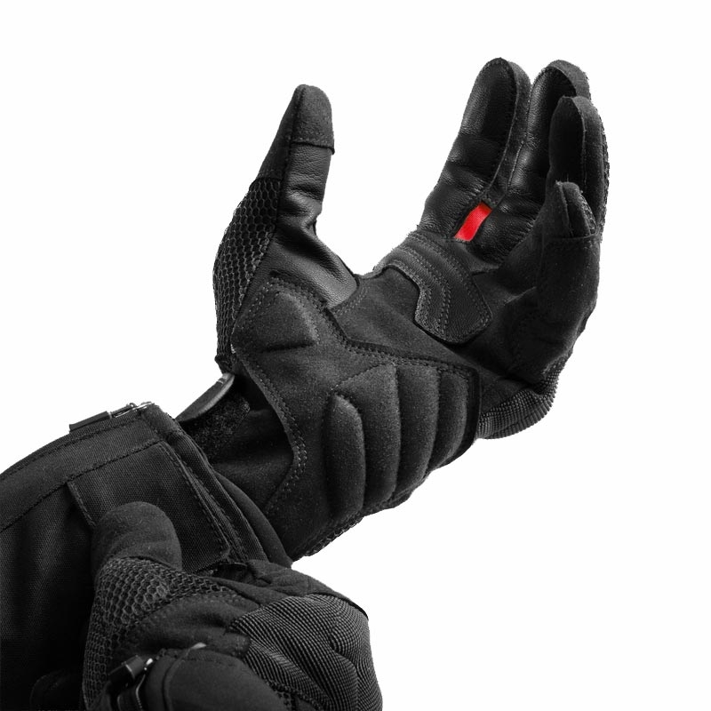 Guantes de moto para mujer Rebelhorn Core negro-rojo