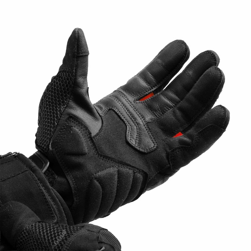 Guantes de moto para mujer Rebelhorn Core negro-rojo