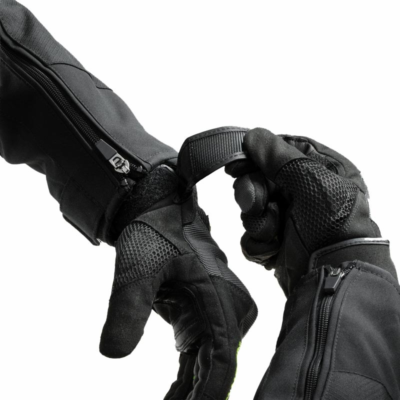 Guantes de moto para mujer Rebelhorn Core negro-gris-amarillo fluo