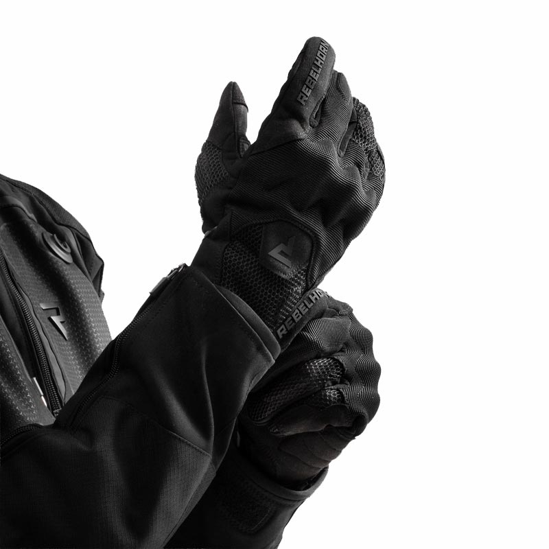 Guantes de moto Rebelhorn Core negros