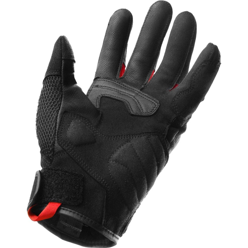 Guantes de moto Rebelhorn Core negro-rojo