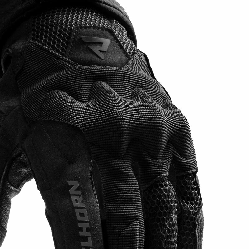 Guantes de moto Rebelhorn Core negro-gris-amarillo fluo